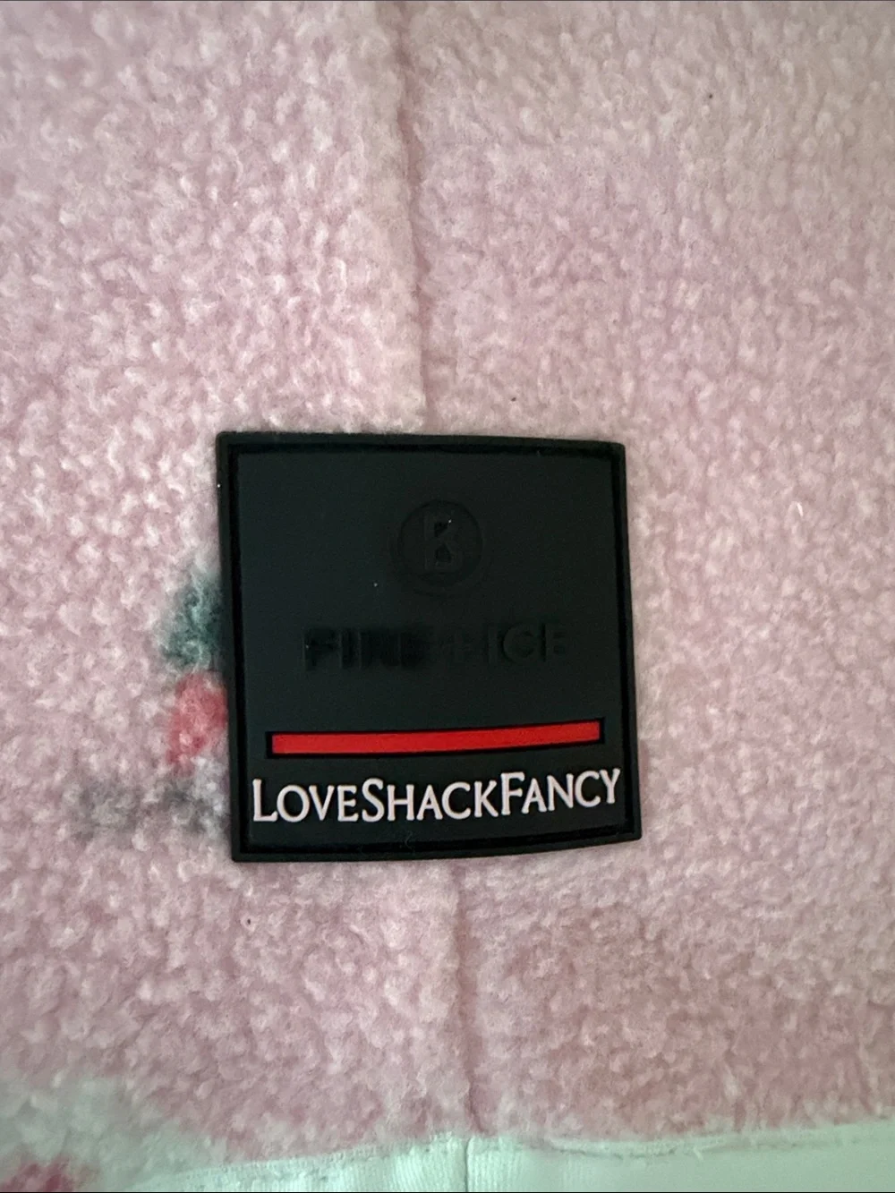 LoveShackFancy Pink Floral Fleece Ski Neck Warmer NWOT
